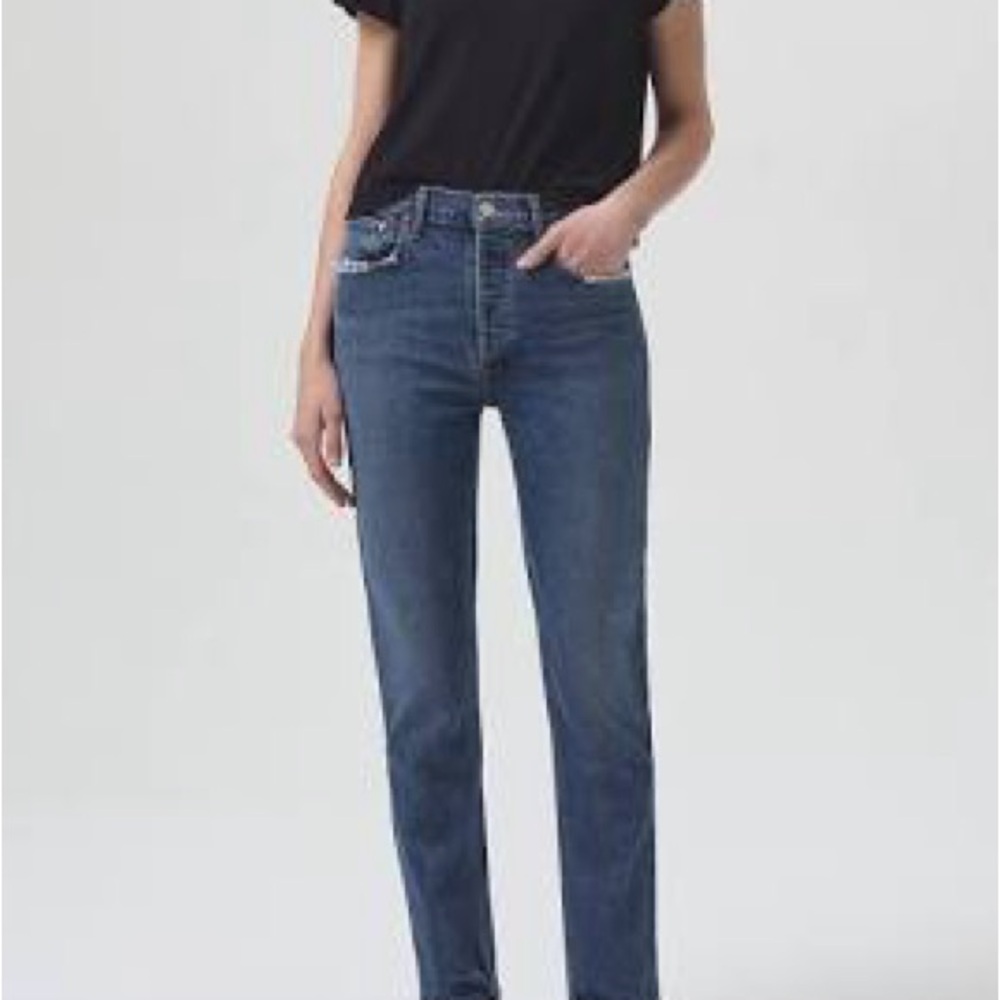 Agolde Riley Long Jeans in Pose Size 23 EUC